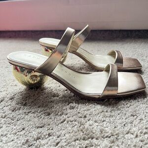 Katy Perry. New without tags. Size 9. Metallic Gold Heels